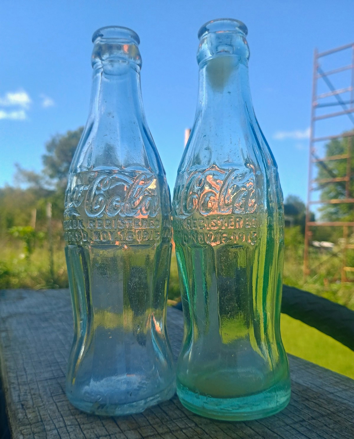 Two different variants of the Athens Ohio 1915 coca cola Coke bottles Two different variants of the Athens Ohio 1915 coca cola Coke bottles