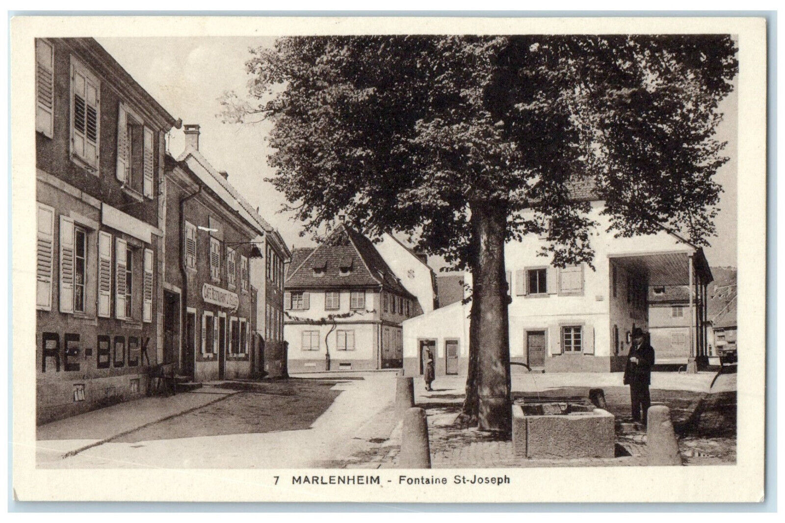c1940's Fontaine St. Joseph Marlenheim Bas-Rhin Grand Est France Postcard