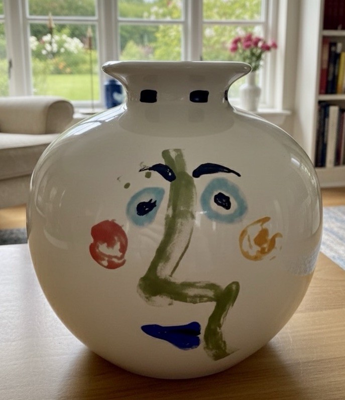 Picasso Living Face Vase 1963 •Masterpiece Editions Ltd © 1996 Portugal •10.5”