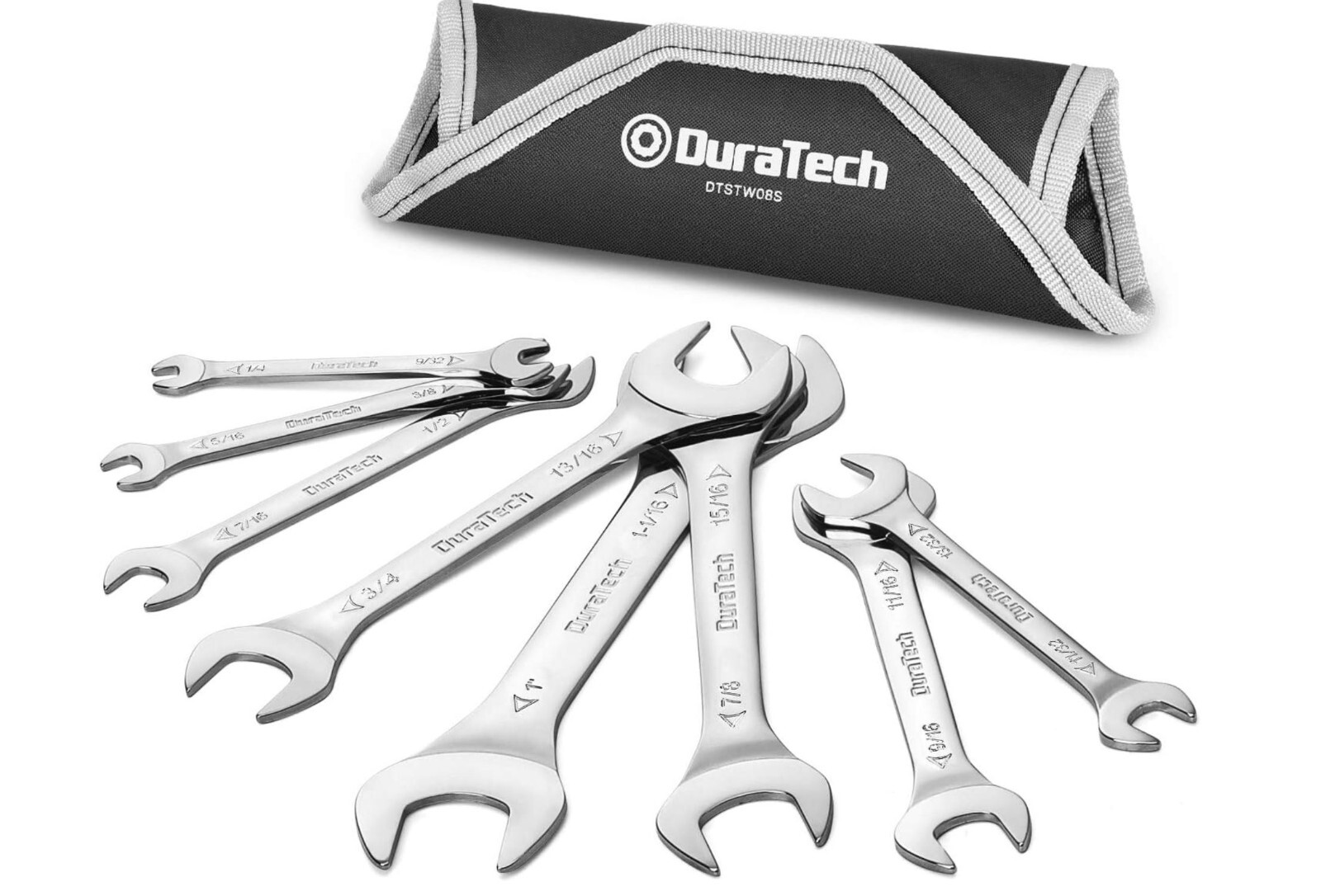Duratech Super-thin Open End Wrench Set, Sae, 8-Piece, Including 1/4 Duratech Super-thin Open End Wrench Set, Sae, 8-Piece, Including 1/4