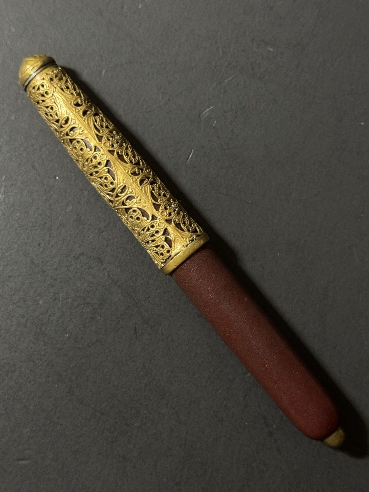 Antique Krauss Superior Filigree Cap Ballpoint Pen