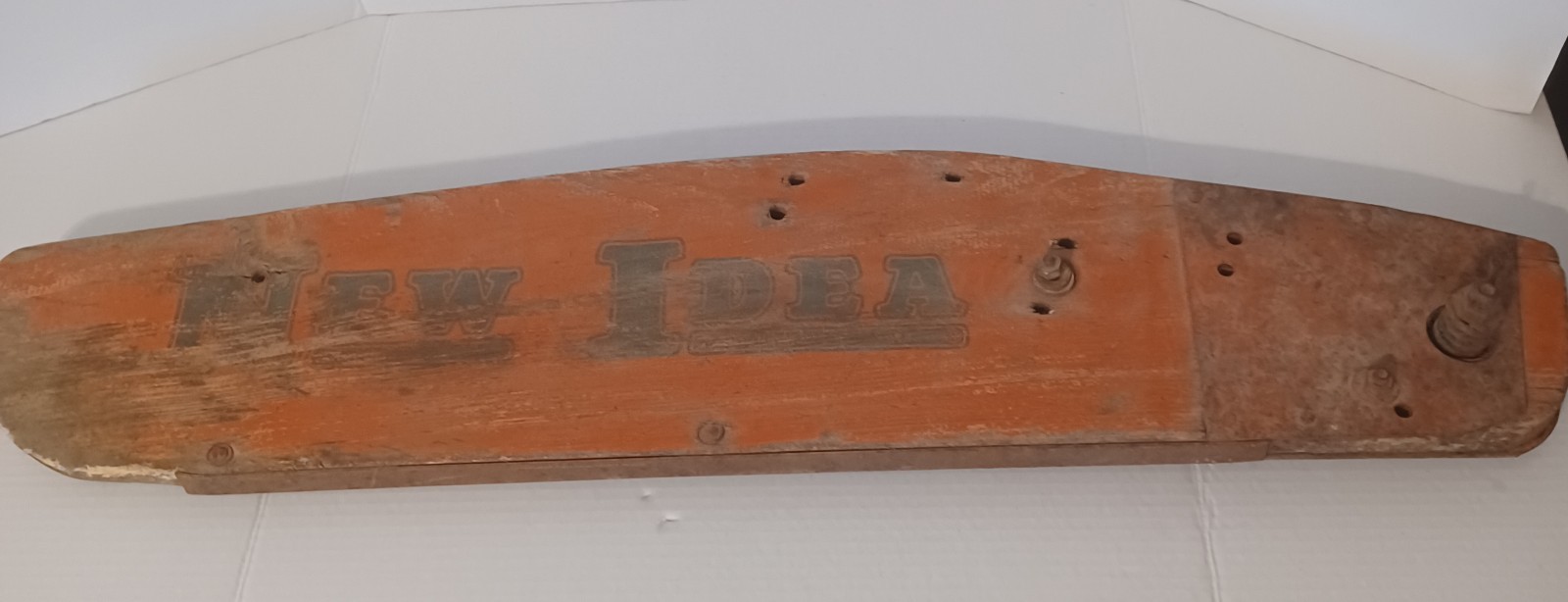 VINTAGE WOODEN NEW IDEA SICKLE MOWER SWATH BOARD WOOD SIGN
