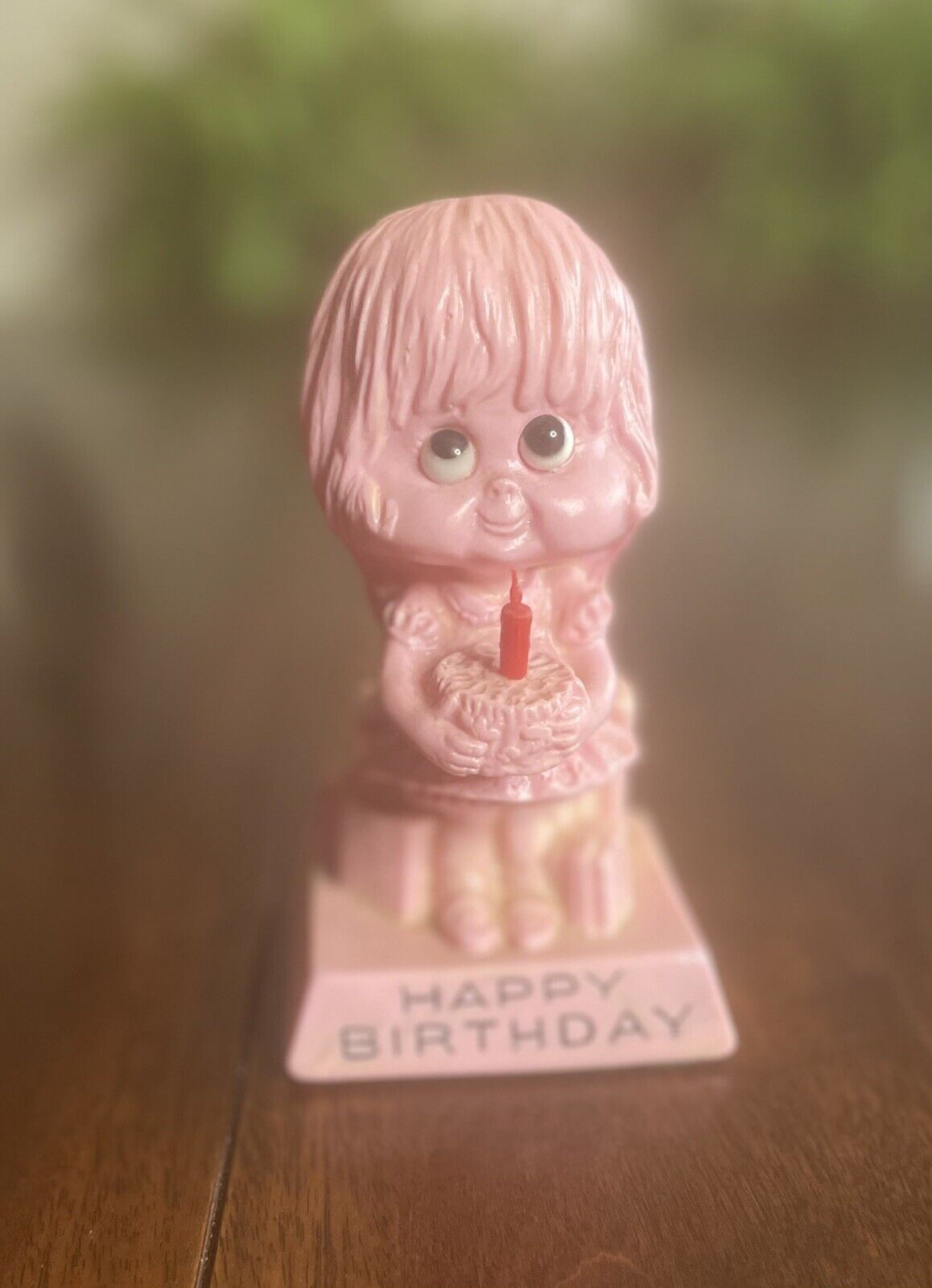 6” Russ Berrie Happy Birthday Girl Pink MADE IN USA 1972