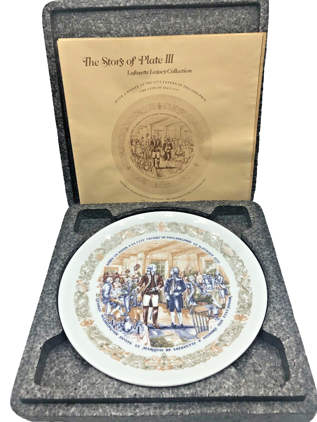 Vintage The Story of Plate III Lafayette Legacy Collection Plate No.354 1974