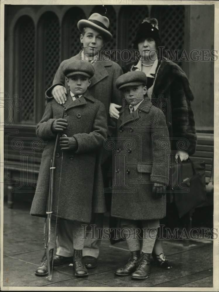 Press Photo Mrs. W. R. Hearst & Her Sons, John, Elbert & Randolph in Los Angeles