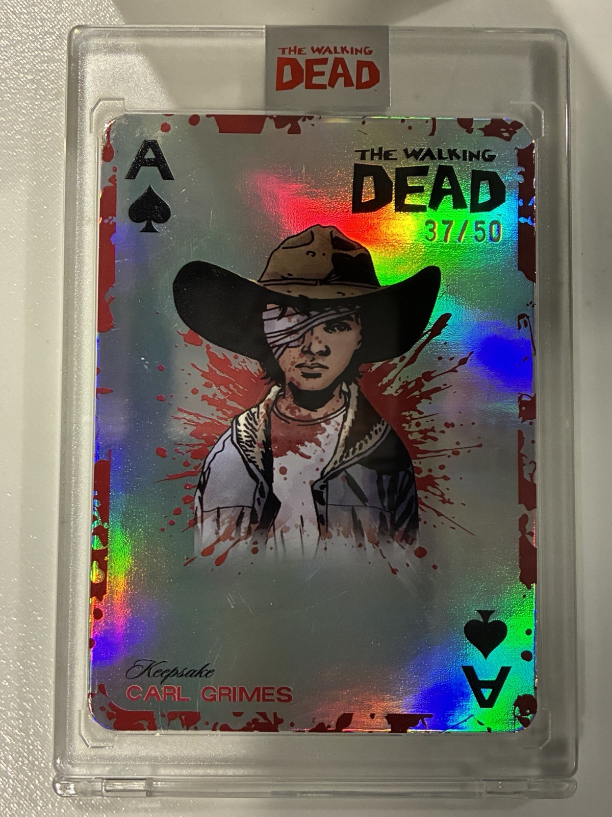 2026 Keepsake Walking Dead Spotlight #44 Carl Grimes Ace Playing Card 37/50