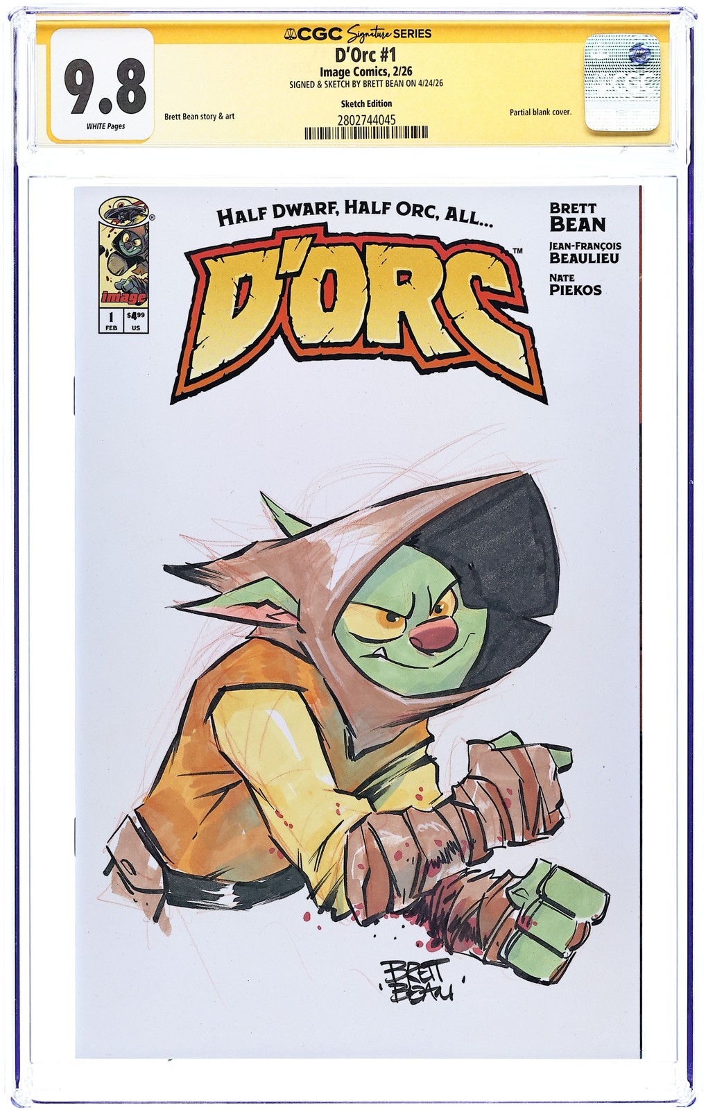 D'orc 1F CGC 9.8 SS Bean 2026 2802744045