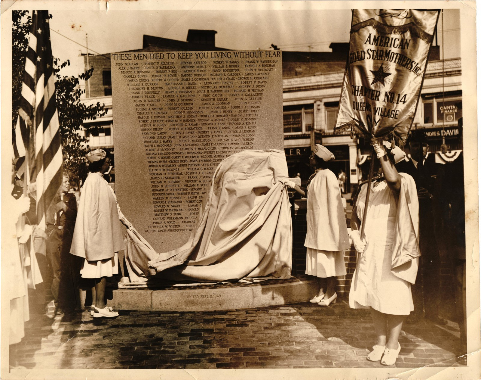 1949 Queens Village NY WWII Memorial Gold Star Mothers Original Press Photo 8x10