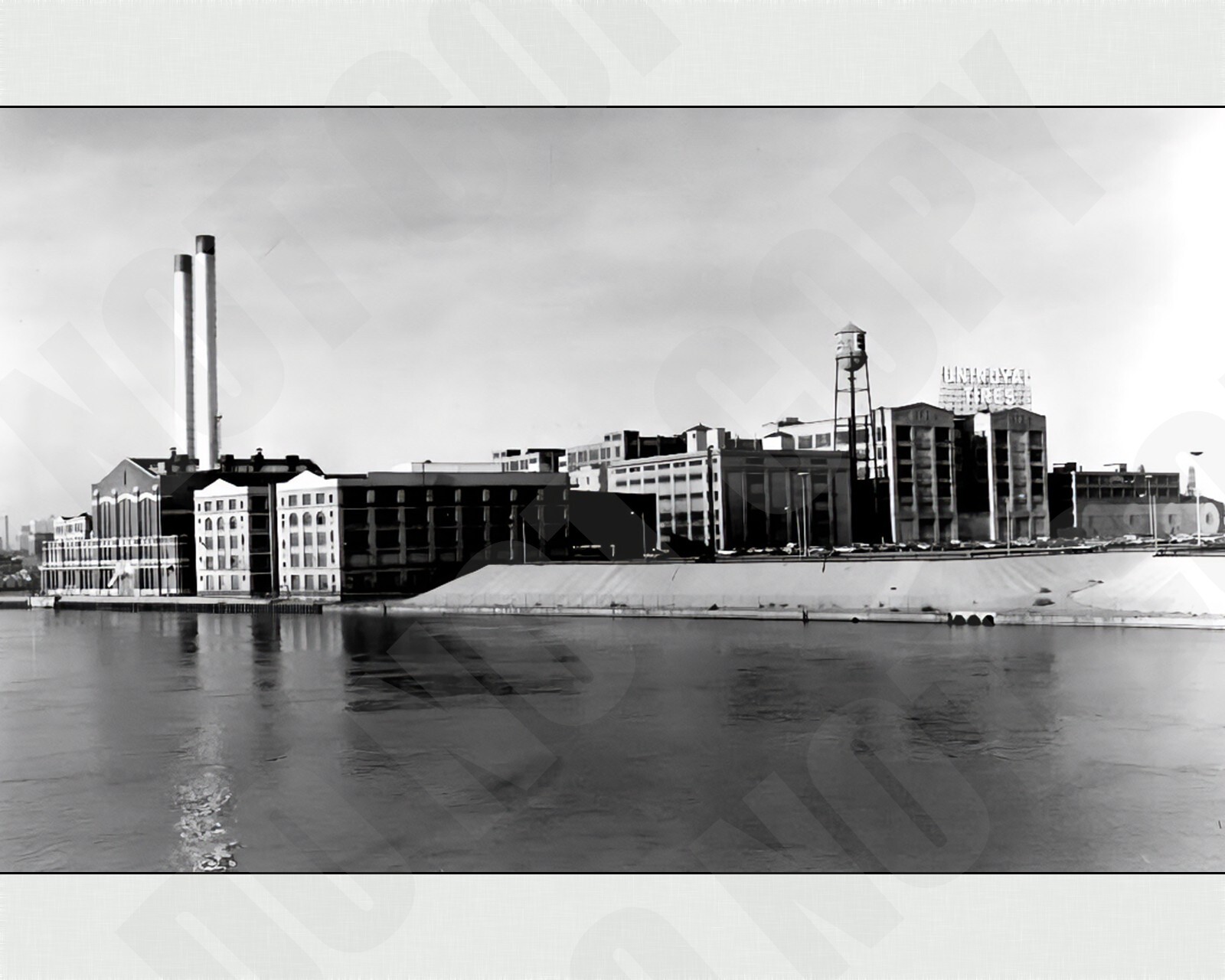 1982 View of the Uniroyal Plant Near Entrance Belle Isle In Detroit 8x10 Photo