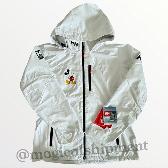 NWT Disney Parks Helly Hansen Mickey Mouse Hooded Waterproof Jacket |Ladies Med