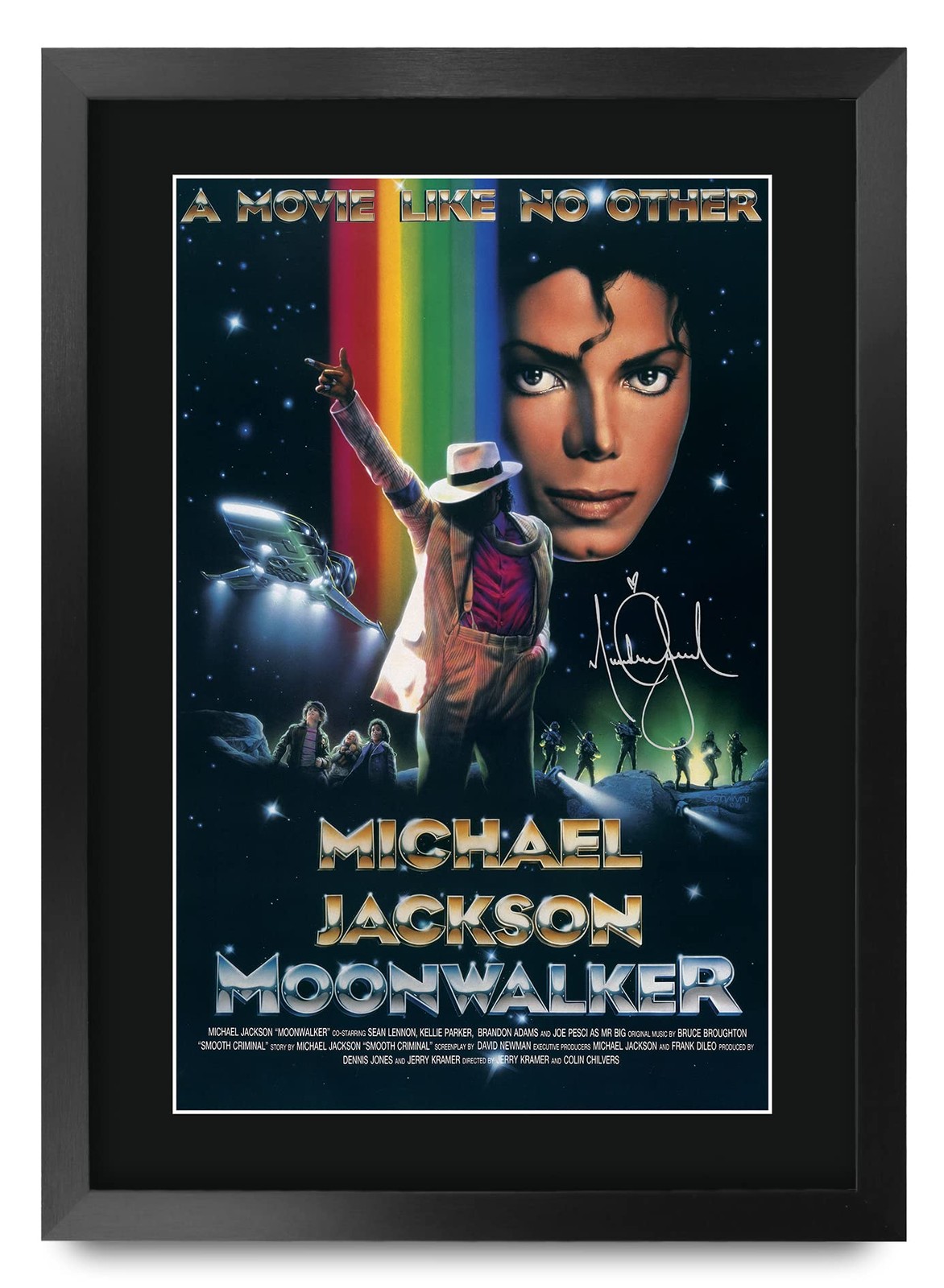 HWC Trading Moonwalker Michael Jackson 16x12 inch Signed Framed Poster HWC Trading Moonwalker Michael Jackson 16x12 inch Signed Framed Poster