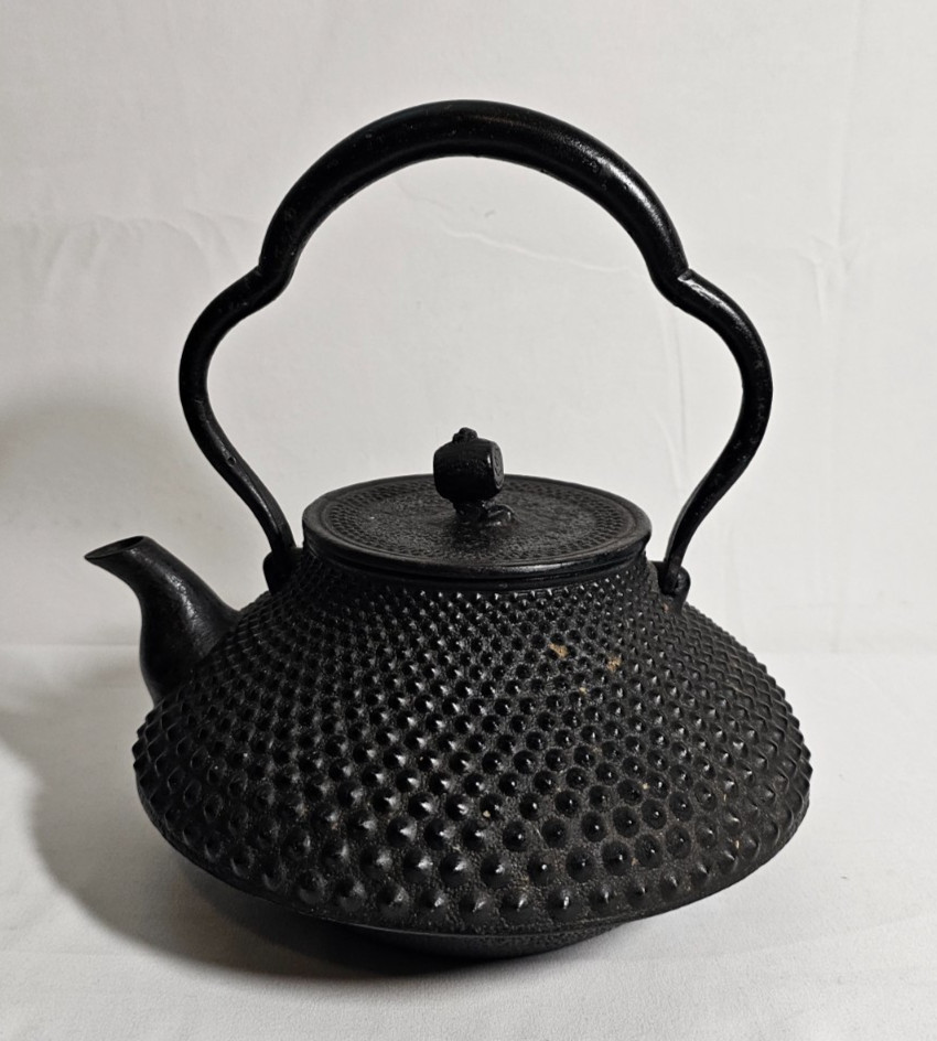 Japanese Traditional Nanbu Cast Iron Tetsubin Tea Pot Kettle Hobnail Arch Handle