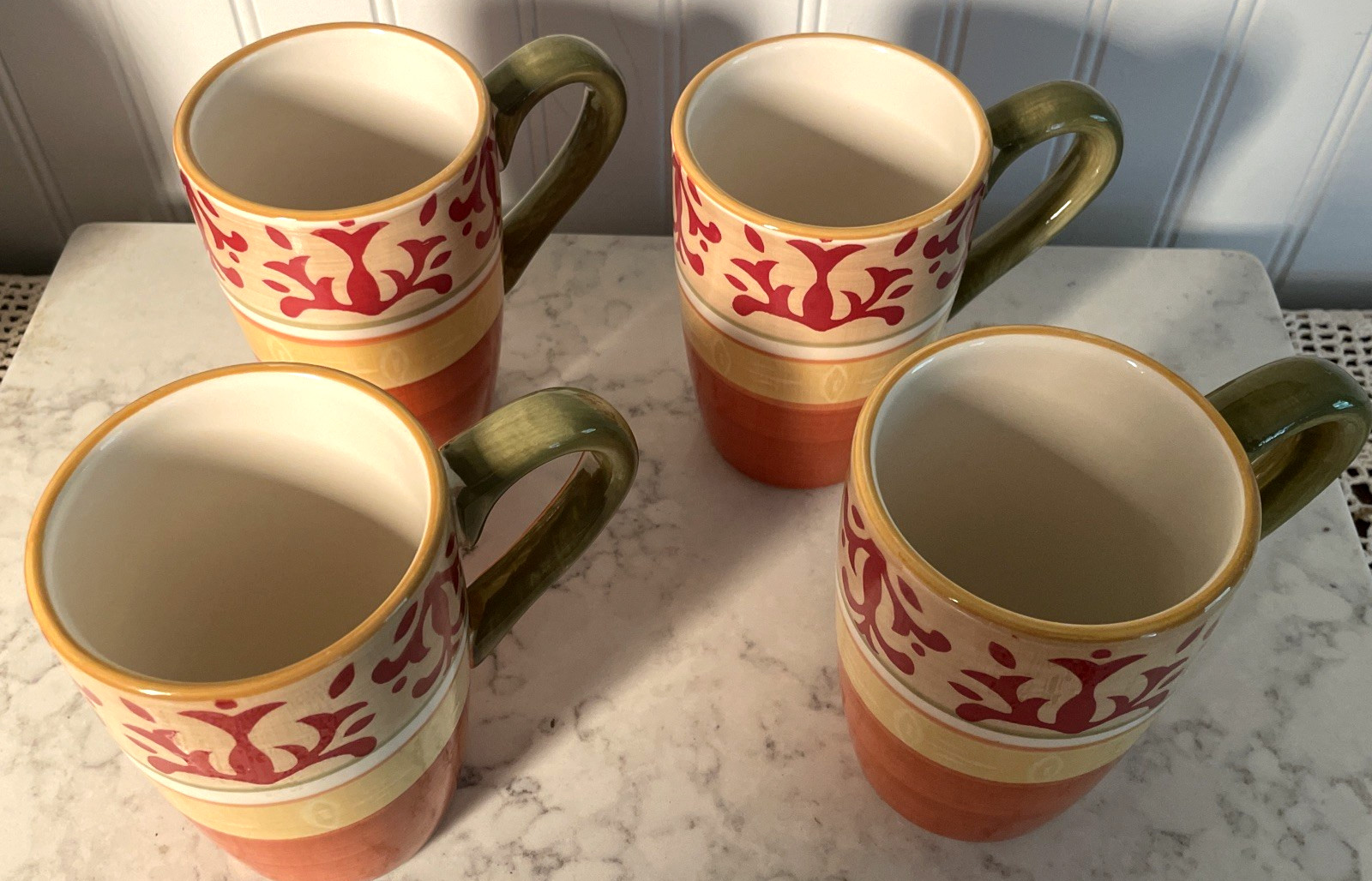 Vintage Home Stoneware Cups 4 total