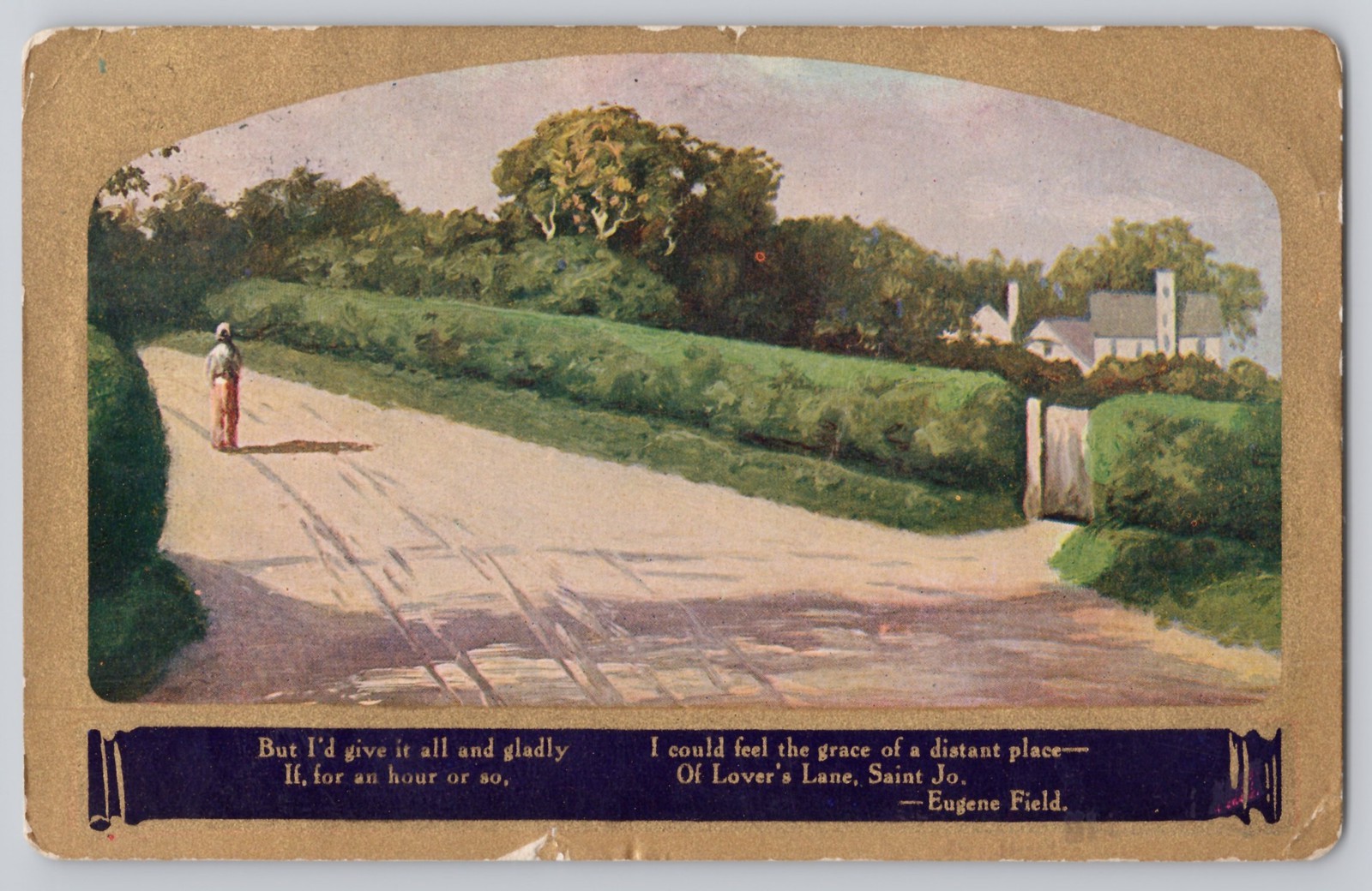 Woodstock, VA, Oak Grove Waterfall and Church on Hillside, Divided Back 1910
