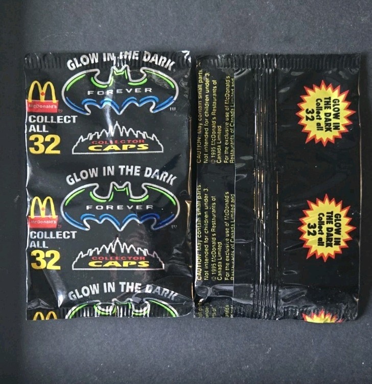 1995 Mcdonalds ***Batman Forever*** Caps (Pogs) - 14 Unopened Packs Available 