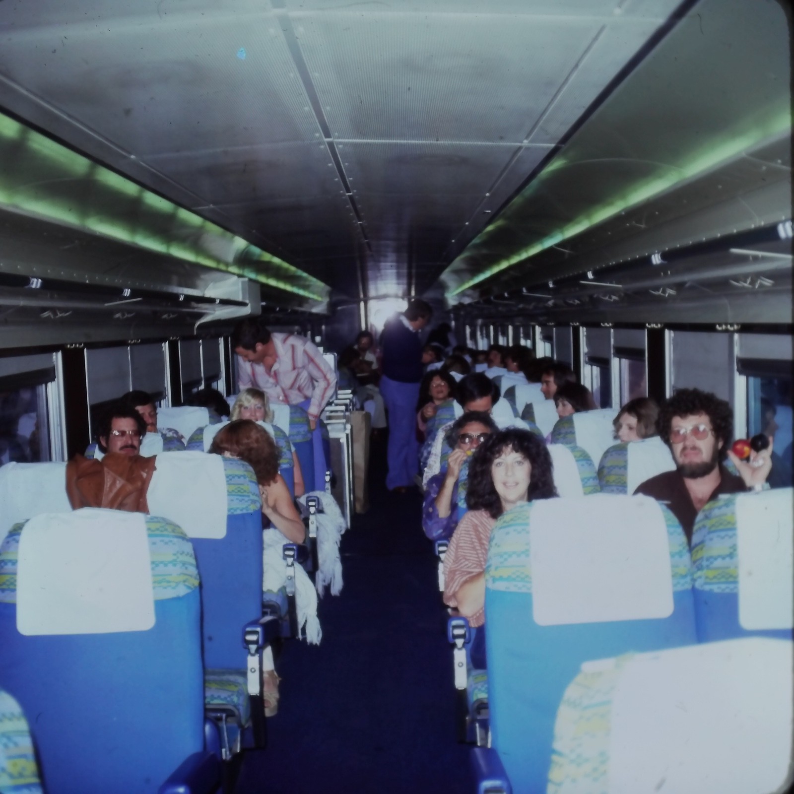 Vintage 126mm Found Photo Slide 1970s Bus Trip Caravan Interior Groovy Hippie