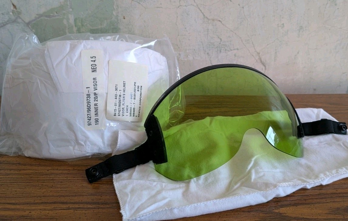 NOS Gentex Pilot\'s Flight Helmet Laser Protective Visor  Hgu-55, Hgu-68, Hgu-85