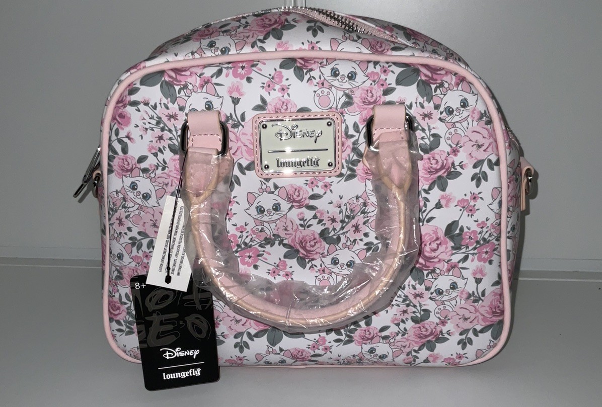 Loungefly Disney Aristocats Marie Floral AOP Crossbody Bag Purse Handbag