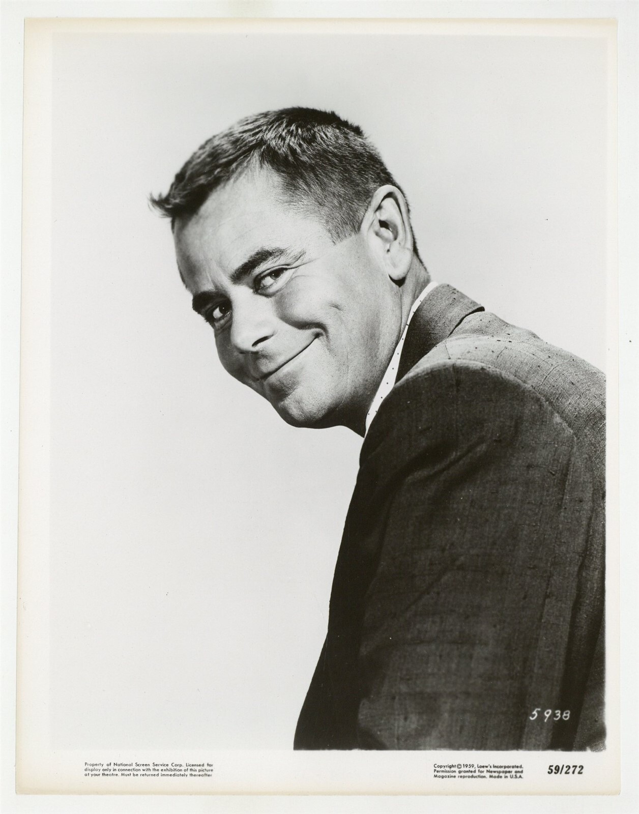 Glenn Ford 1959 Original Studio Portrait Photo 8x10 Blackboard Jungle J10338