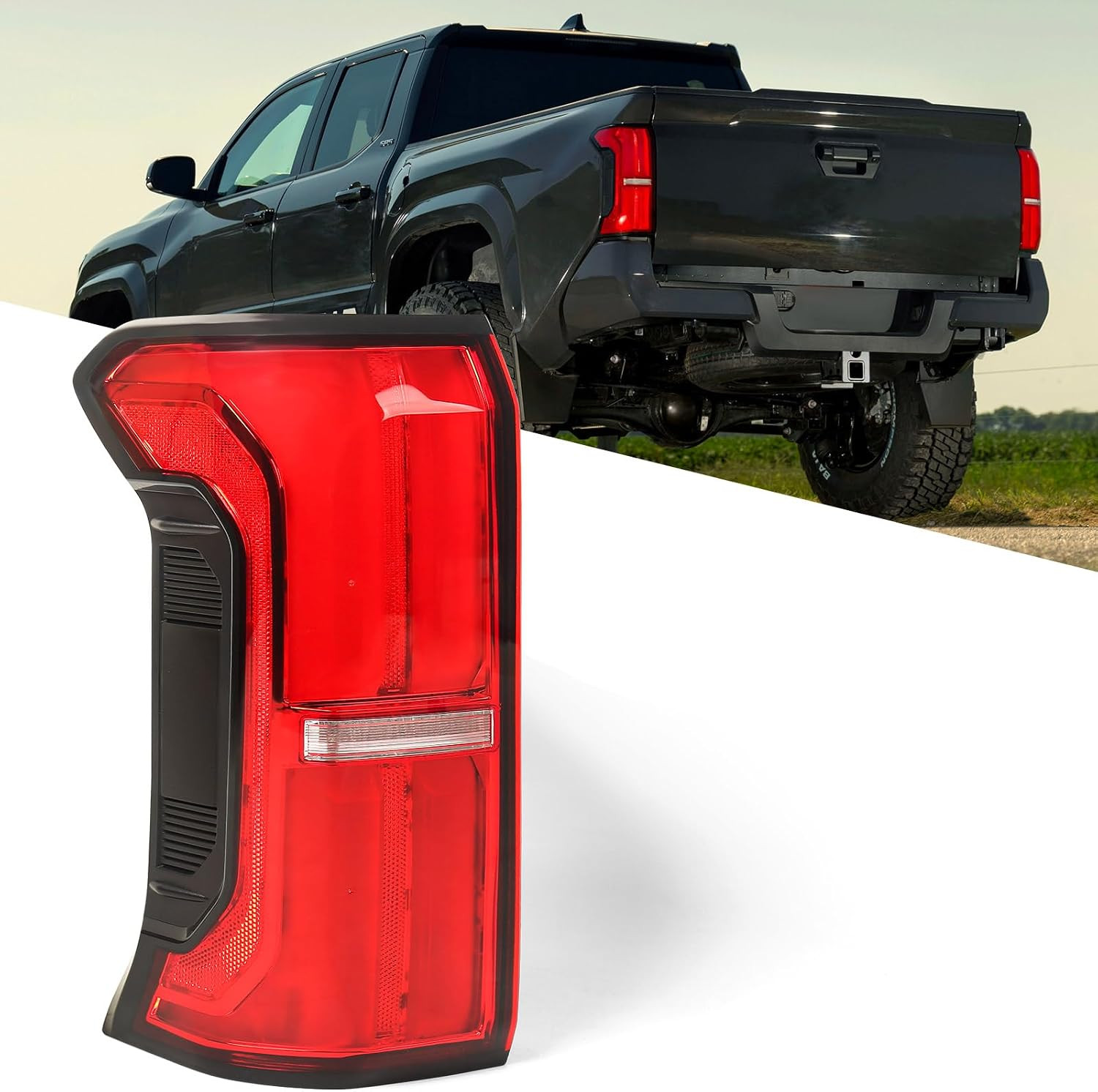 Left Full LED Tail Light for Toyota Tacoma 2024 2025 (Chrome)