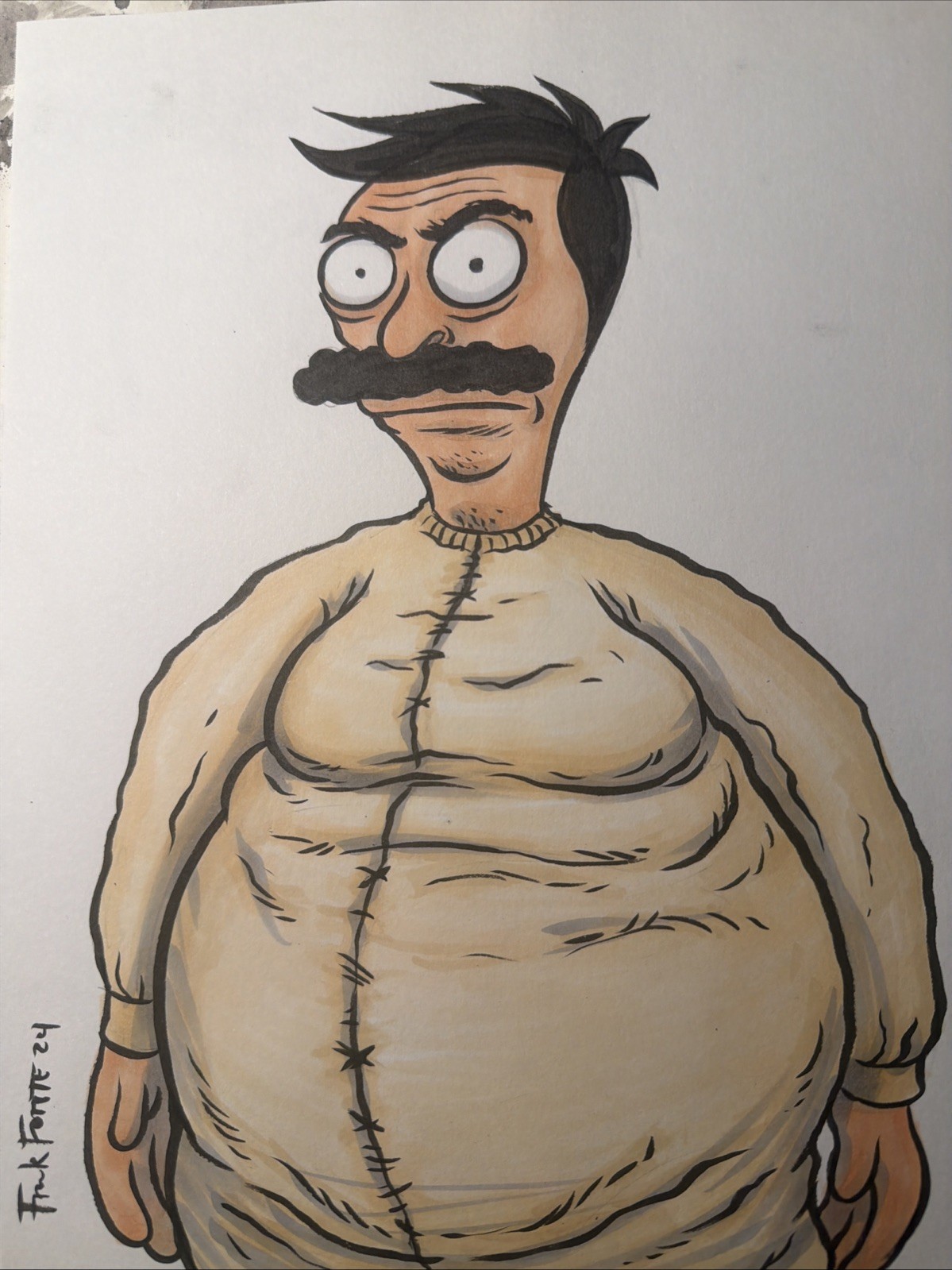 RARE “Bob” One oF A Kind   Bob’s Burgers Original Art Drawing By Frank Forte