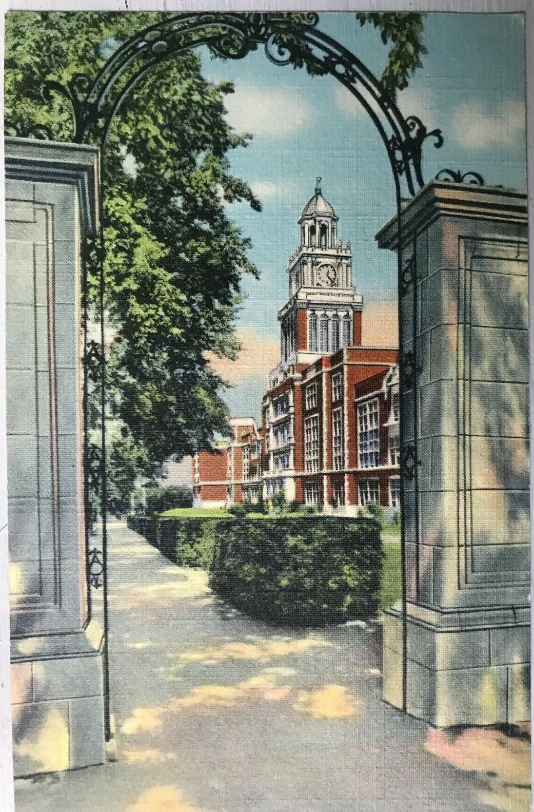 Vintage Postcard 1939 East High School Gateway, City Park, Denver, Colorado Vintage Postcard 1939 East High School Gateway, City Park, Denver, Colorado