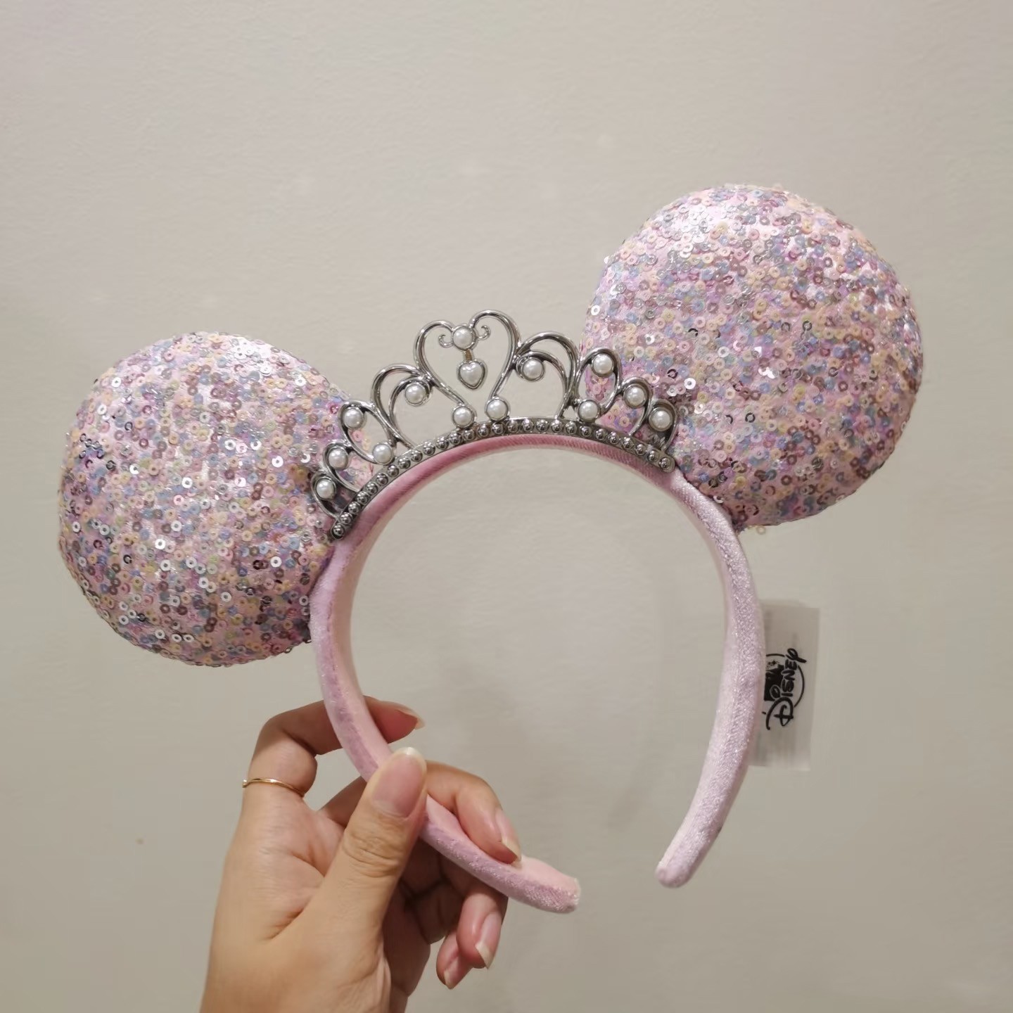 Disney.Parks Purple Sequin Princess Tiara Mickey Mouse Ears Headband US