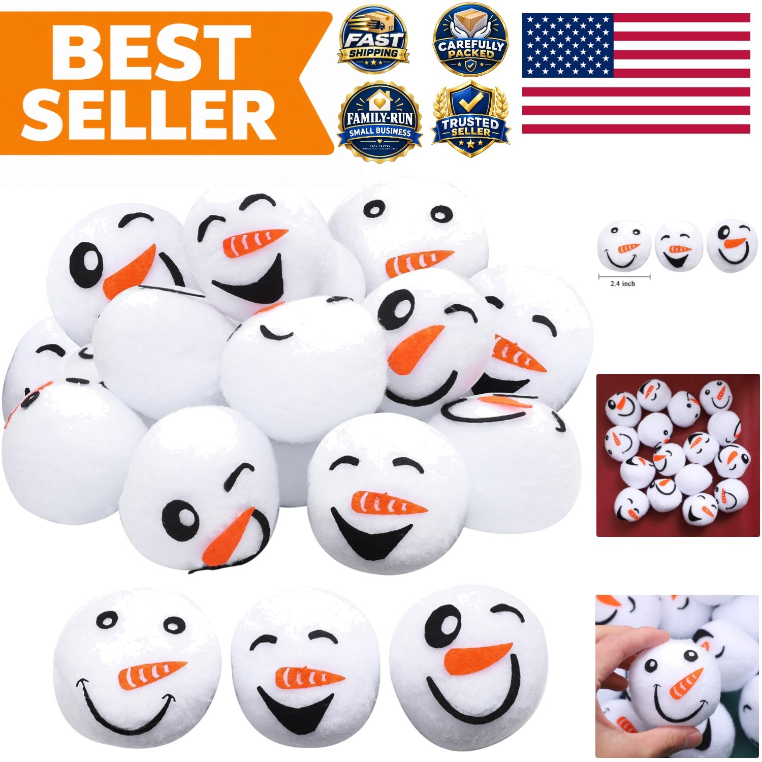 Durable 18-Piece Snow Toy Ball Set - Perfect for Safe Winter Adventures