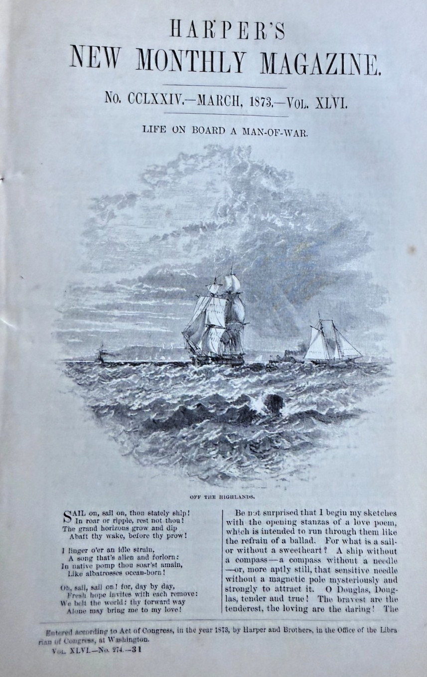1873 Life On Board A British Man-of-War Navy Military Warships illustrated