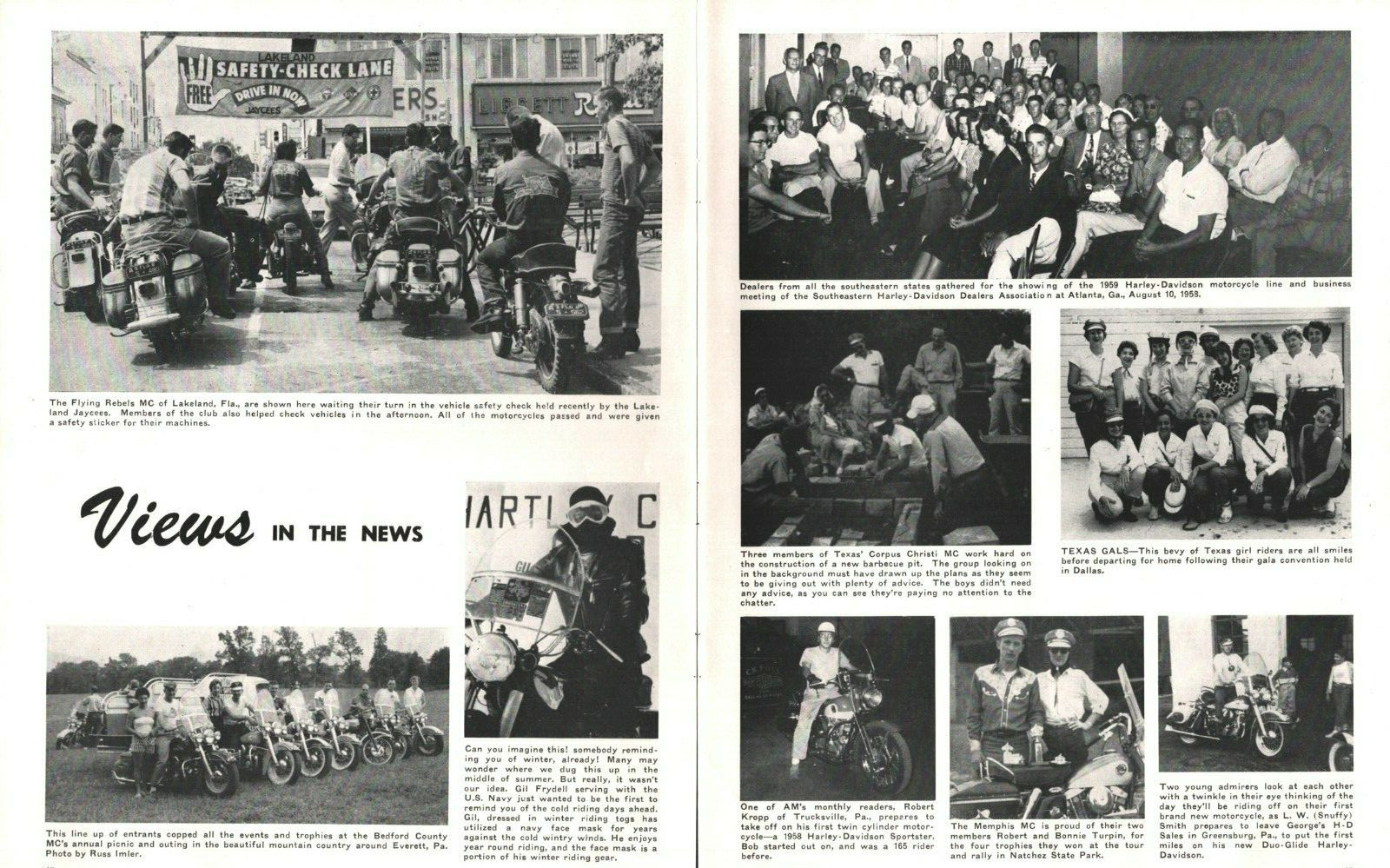1958 Lakeland Florida Flying Rebel Motorcycle Club News - 2-Page Vintage Article 1958 Lakeland Florida Flying Rebel Motorcycle Club News - 2-Page Vintage Article