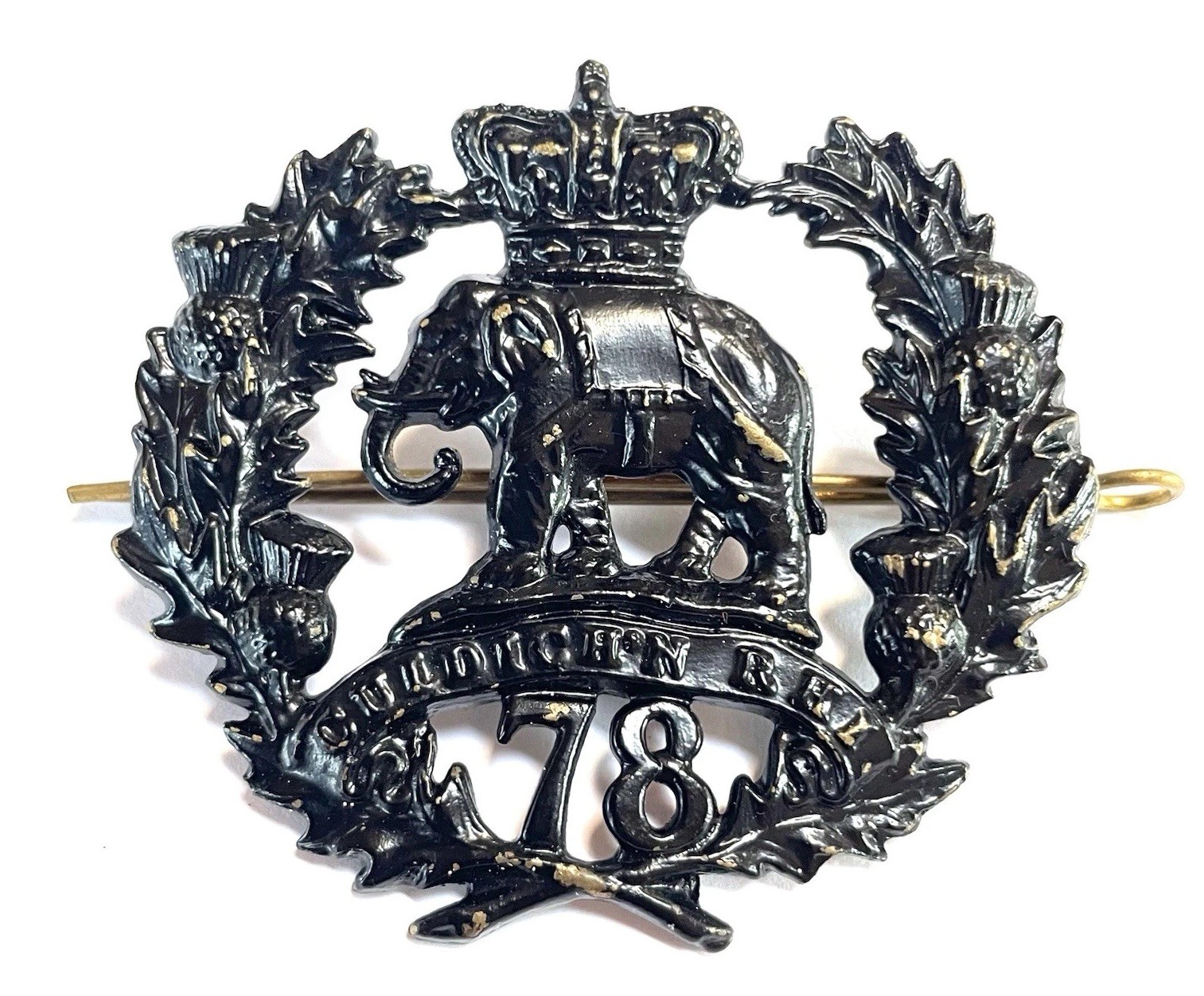 Victorian 78th Highland Ross-shire Buffs Regiment Of Foot Glengarry Badge