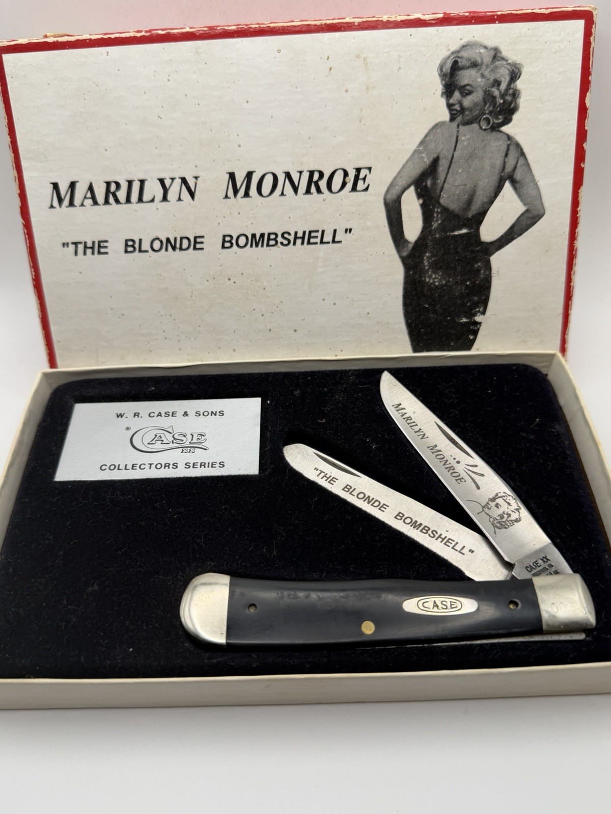 1992 Limited Edition Case XX Marilyn Monroe Blonde Bombshell Pocket Knife New