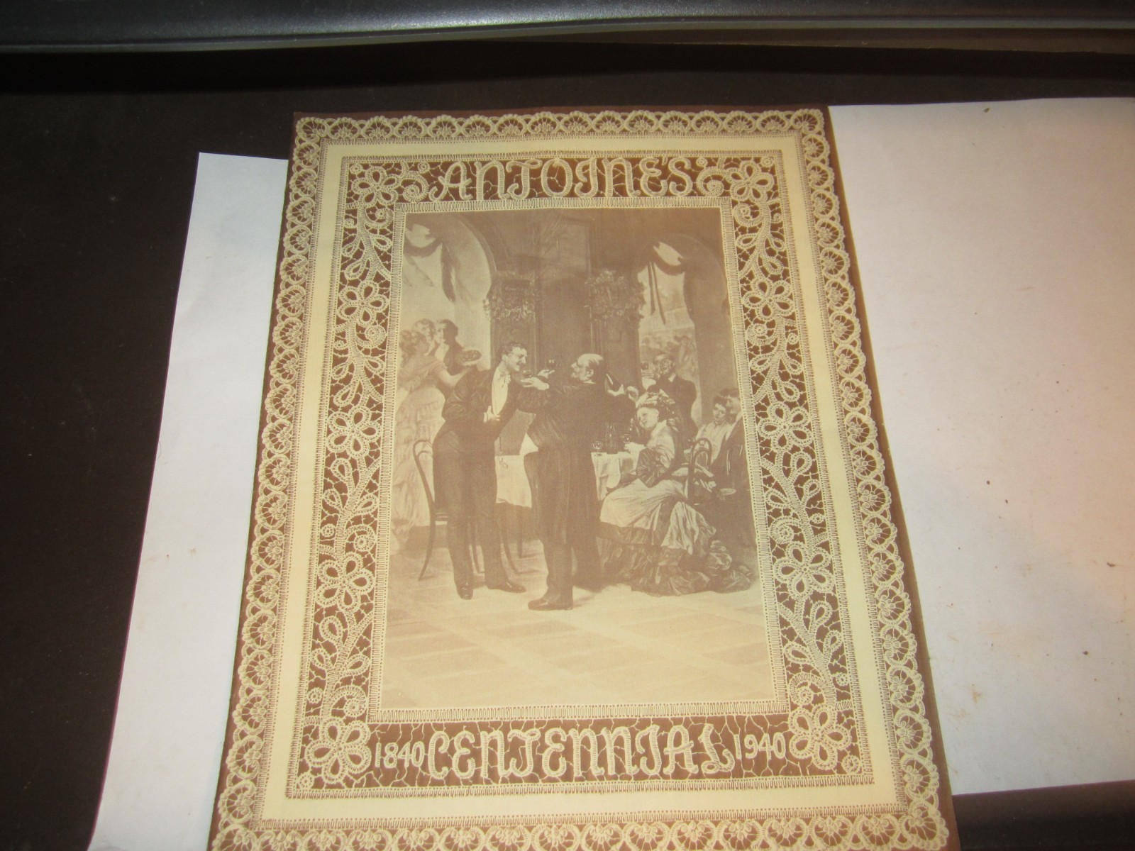 VTG Antoine\'s Restaurant Centennial Menu 1840-1940 New Orleans French Historic