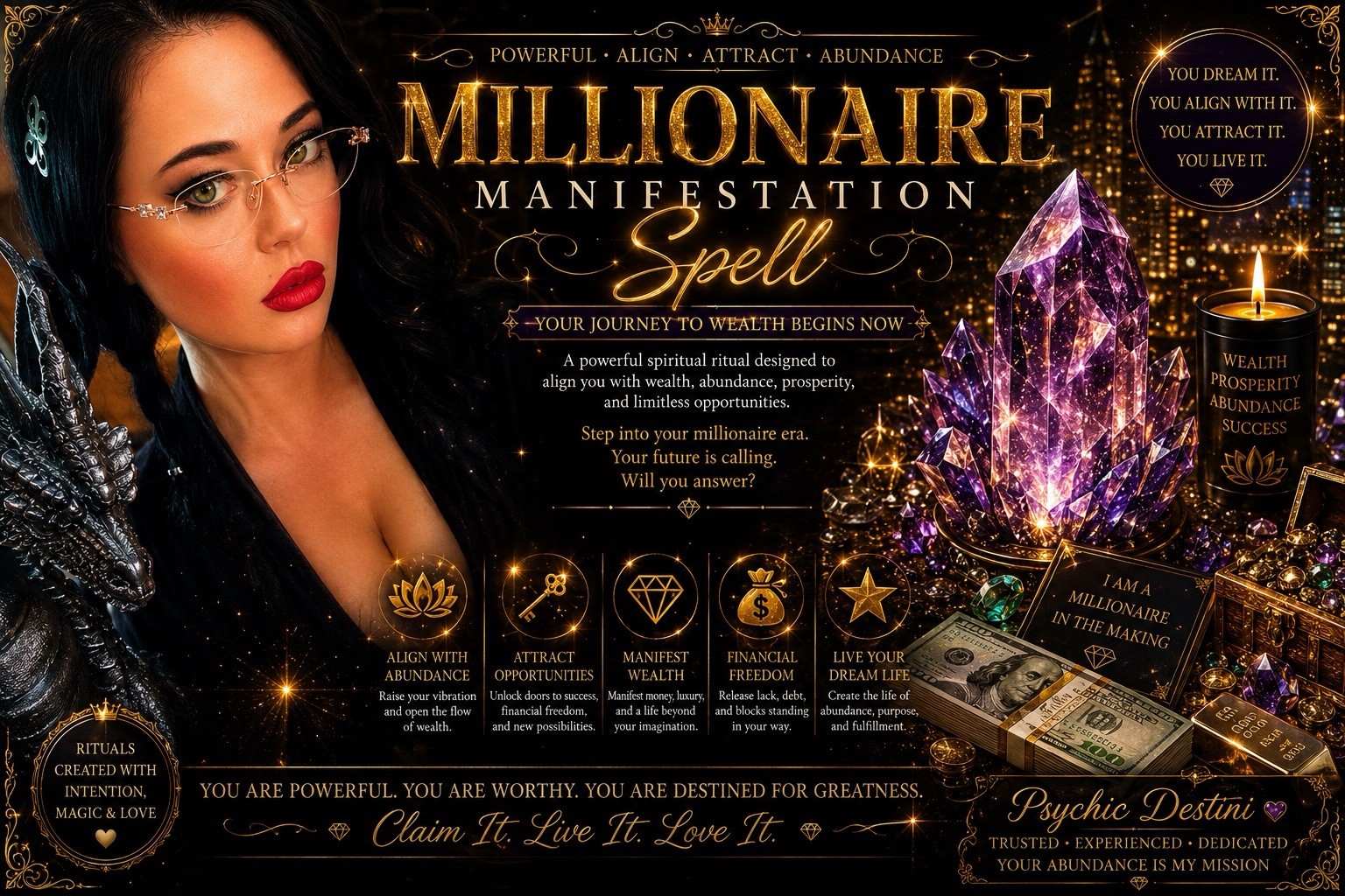 ELITE WHITE MAGICK WEALTH SPELL, MONEY POWER MILLIONAIRE RITUAL BECOME RICH 💰💸