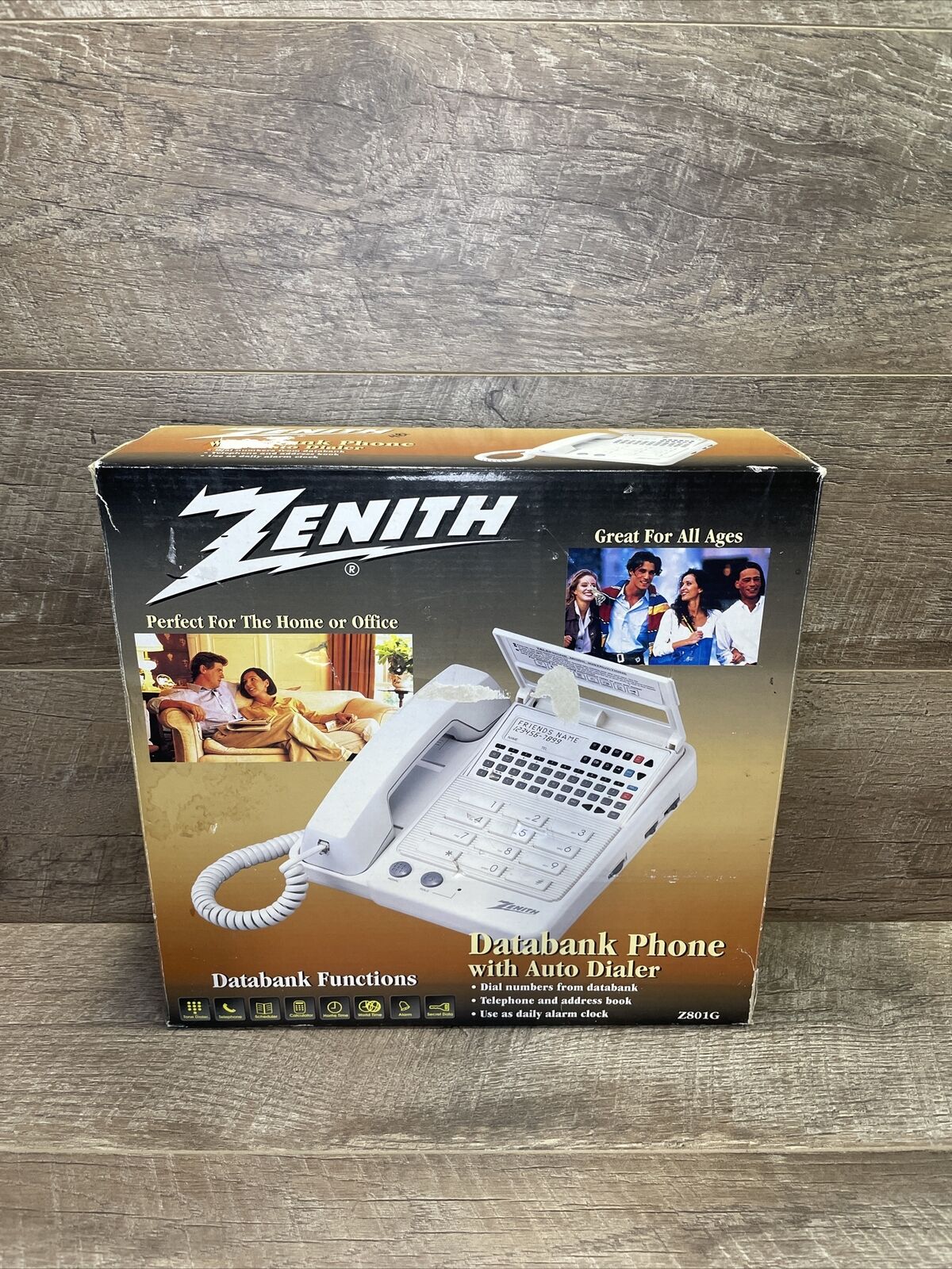 Zenith Model Z801G Databank Phone w/ Auto Dialer - Brand New Vintage Old Stock