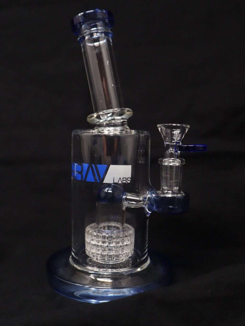 8” GRAV Labs Blue Thick Glass Water Pipe w/ Perc
