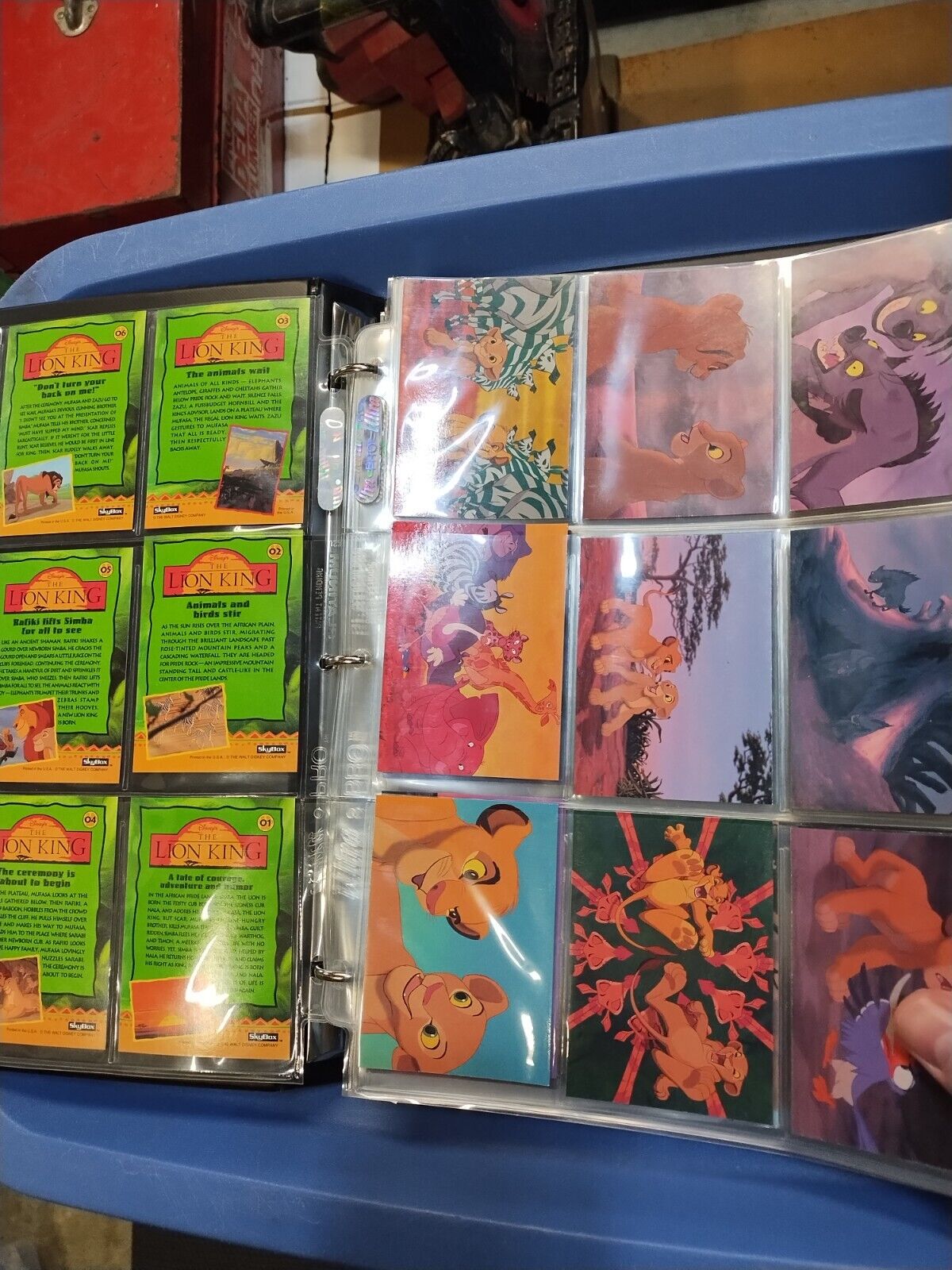 Disney LION KING Trading Cards SkyBox Series Cards with Binder