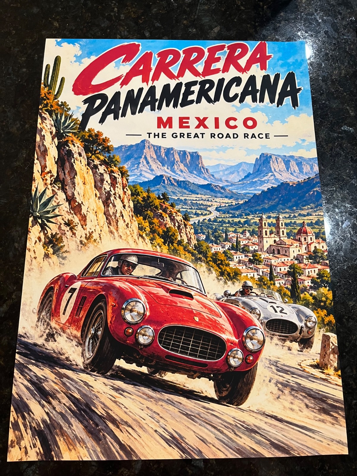 Carrera Panamericana Vintage Mexican Road Racing 13x19 Poster
