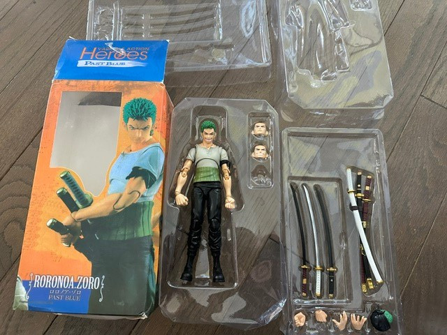 MegaHouse Variable Action Heroes One Piece Roronoa Zoro Past Blue Figure READ