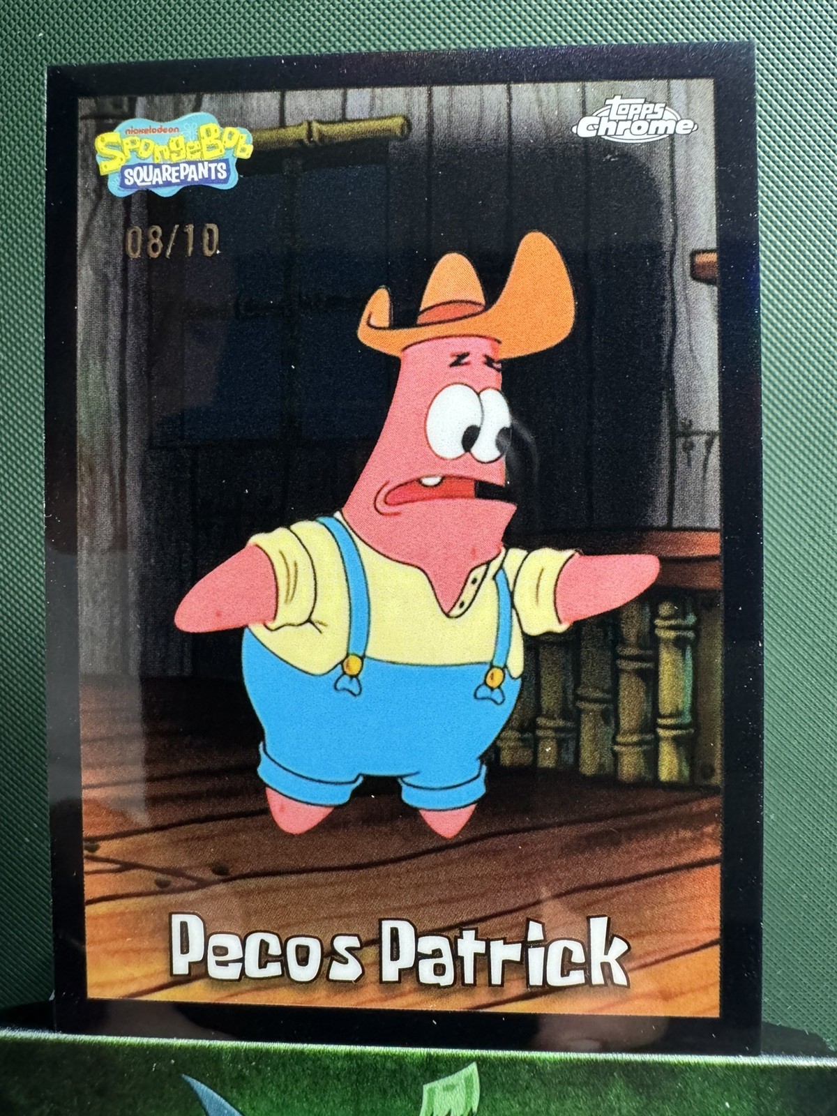 2025 Topps Chrome SpongeBob Pecos Patrick /10 Black Refractor 2025 Topps Chrome SpongeBob Pecos Patrick /10 Black Refractor