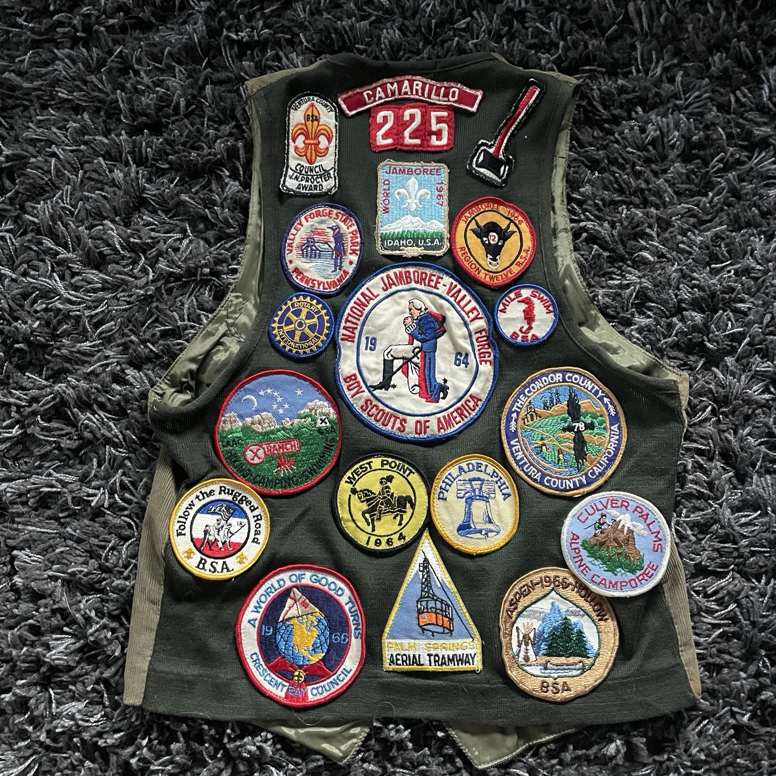 Vintage 1960s Boy Scouts Vest with Patches Vintage 1960s Boy Scouts Vest with Patches