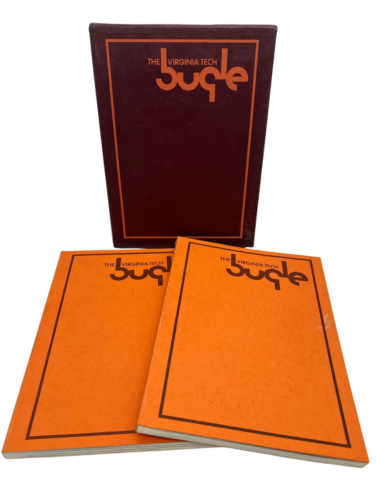 1975 Virginia Tech Bugle Yearbook 2-Volume Set with Slipcase Blacksburg VA