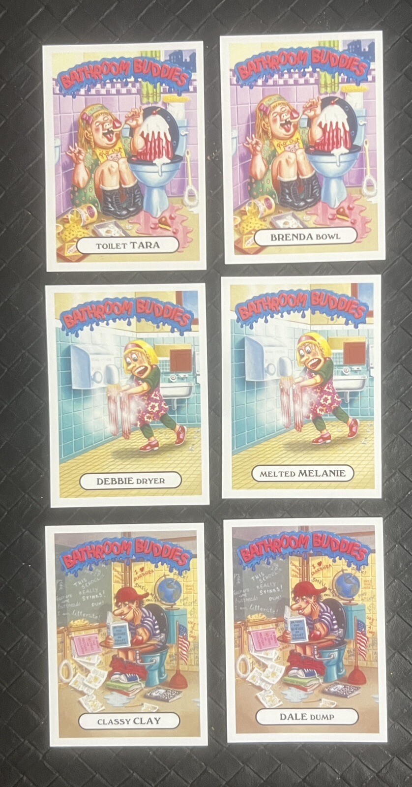2016 GARBAGE PAIL KIDS BATHROOM BUDDIES SET of 6 AMERICAN AS APPLE PIE GPK SET 1 2016 GARBAGE PAIL KIDS BATHROOM BUDDIES SET of 6 AMERICAN AS APPLE PIE GPK SET 1