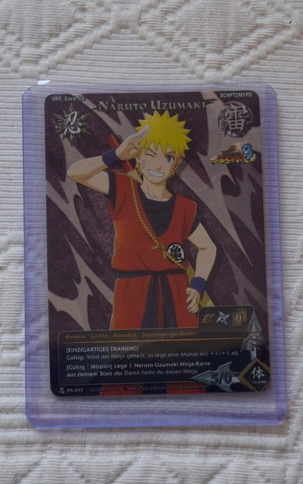 Naruto X Goku Promo Card Ninja Storm 3 PR-095 German Version Holographic Foil