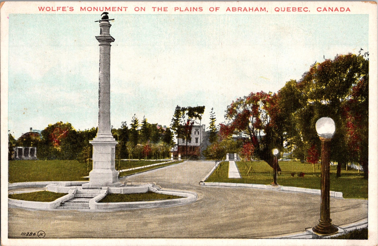 Postcard Wolfe's Monument Plains Of Abraham Quebec Canada Divided Back Unposted