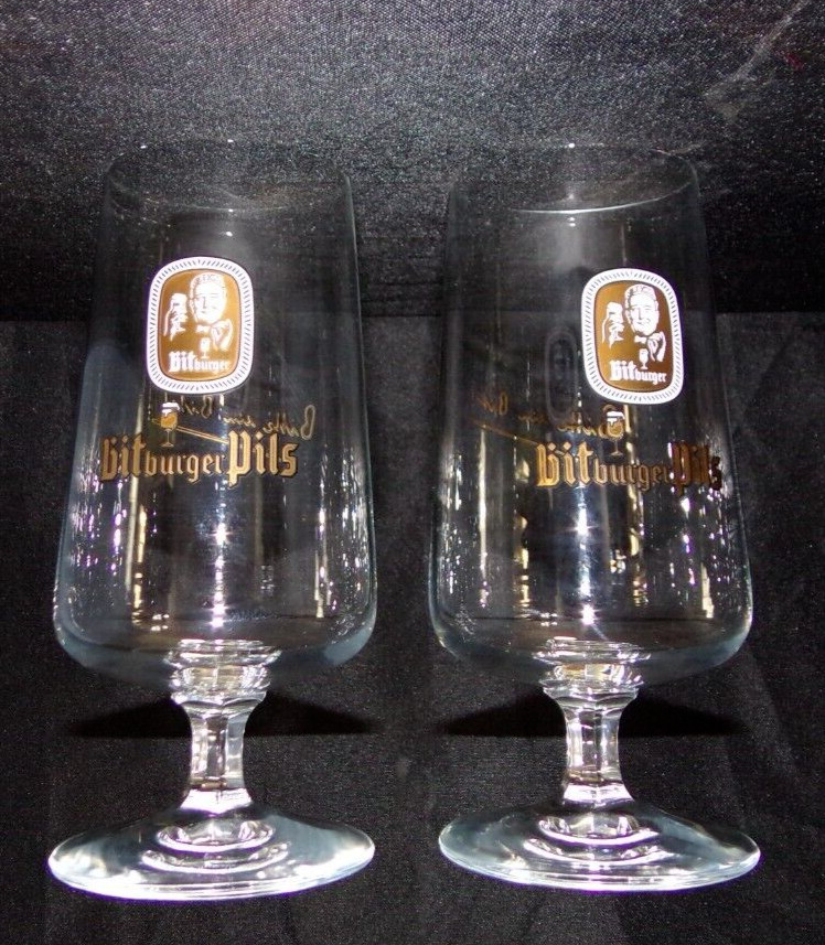 vintage German Bitburger Tavern pub bar beer glass perfect for your collection
