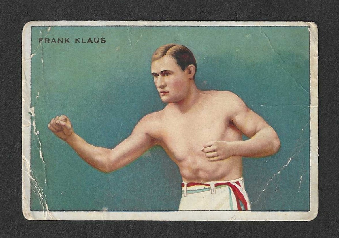 c1910\'s T227 Honest Tobacco Card - Series of Champions - Boxer Frank Klaus