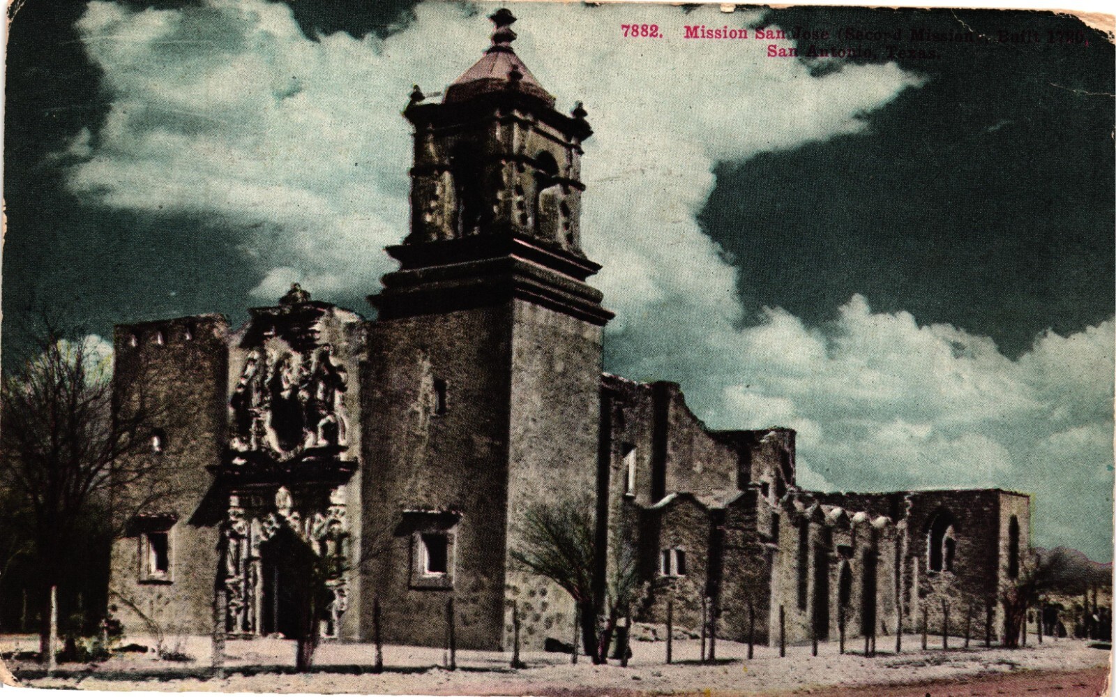 TEXAS San Antonio San Jose Mission Chapel Home of Monks Religious c1912 Postcard