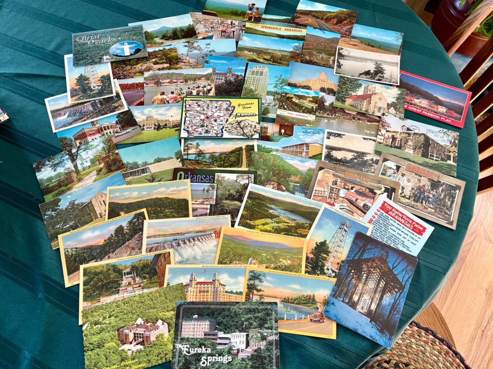 56 ARKANSAS POSTCARDS -SOME VINTAGE, SOME LINEN-