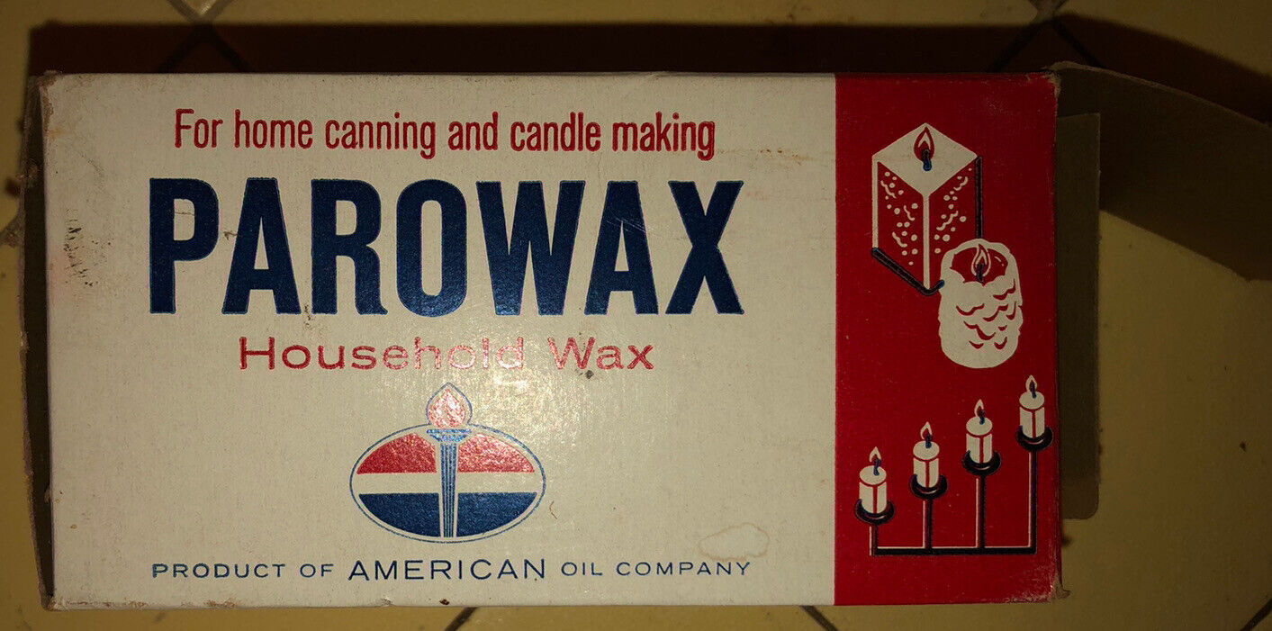 1950’s Parowax Household Wax American Oil Company (3 Of 4 Left) candle/canning